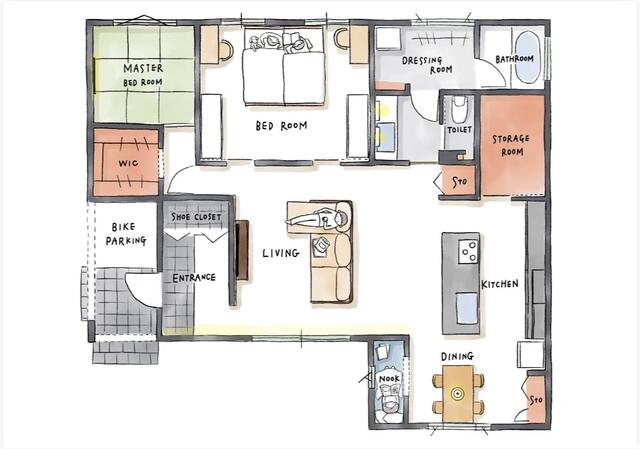 Fachada ou ambiente da casa 2sldk em tsu